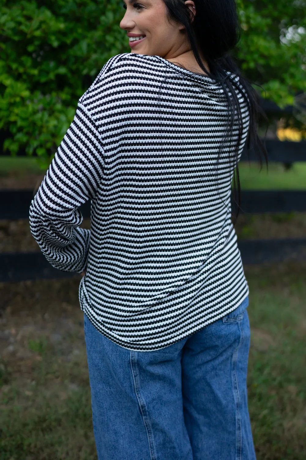 Threaded Pear Elouise Stripe Long Sleeve Top sold by Zulily product image thumbnail 2