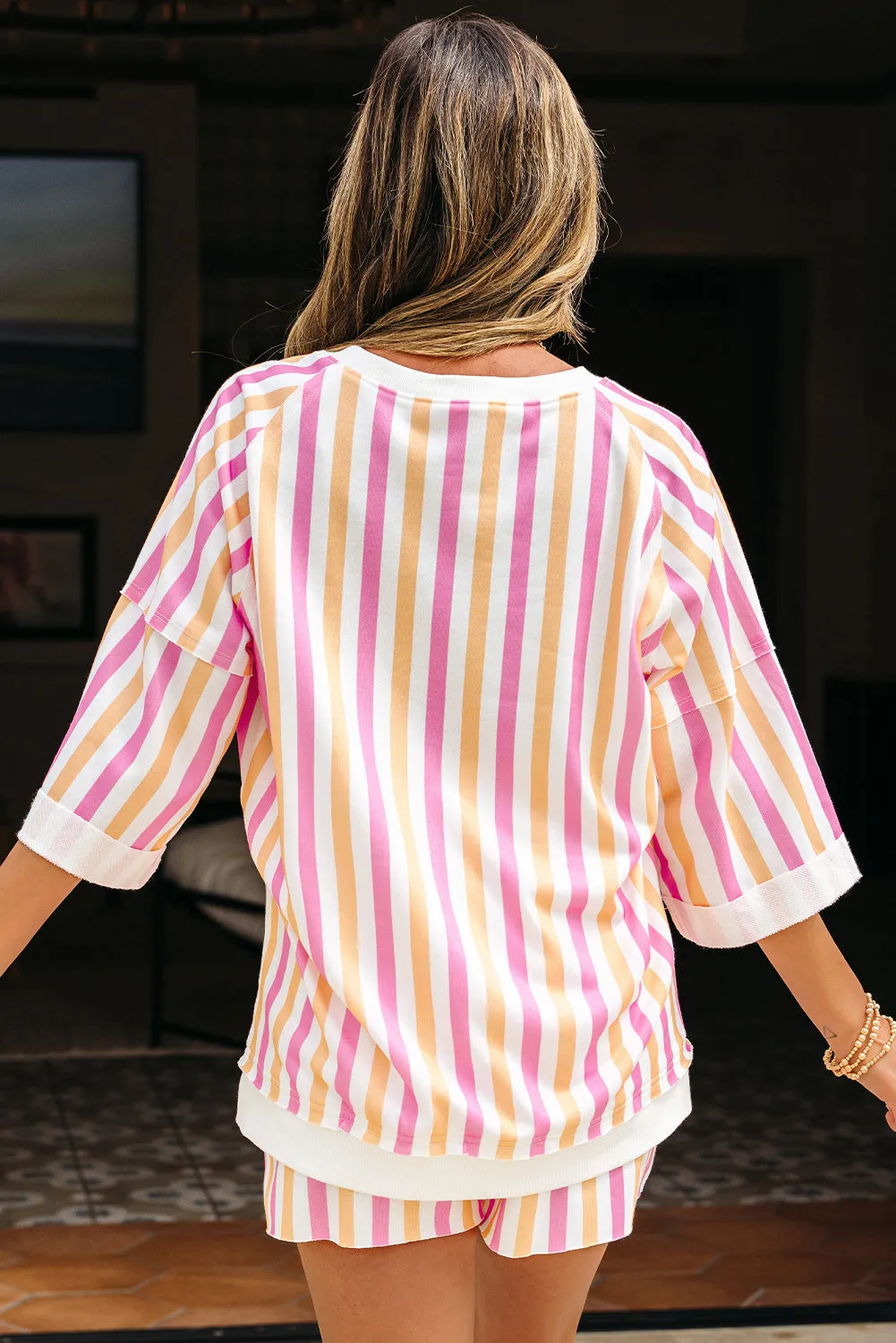 Threaded Pear Eleanor Half Sleeve Loose Lounge Set sold by Zulily product image thumbnail 2
