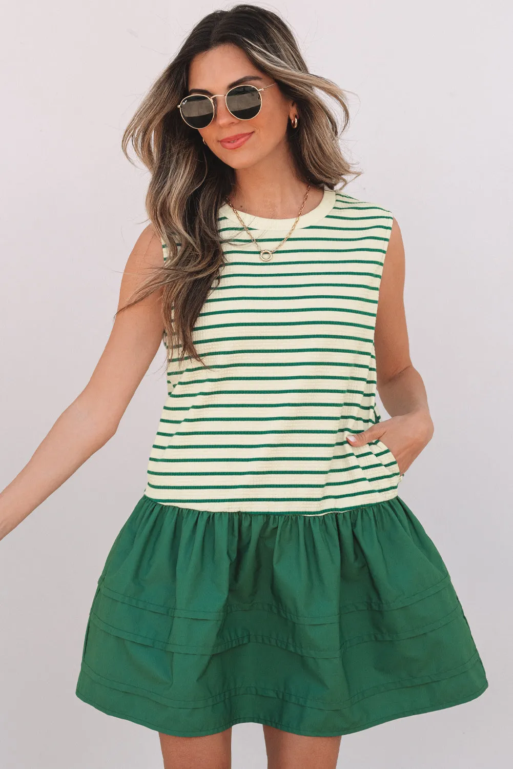Threaded Pear Dorothy Woven Ruffled Sleeveless Mini Dress sold by Zulily product image thumbnail 4