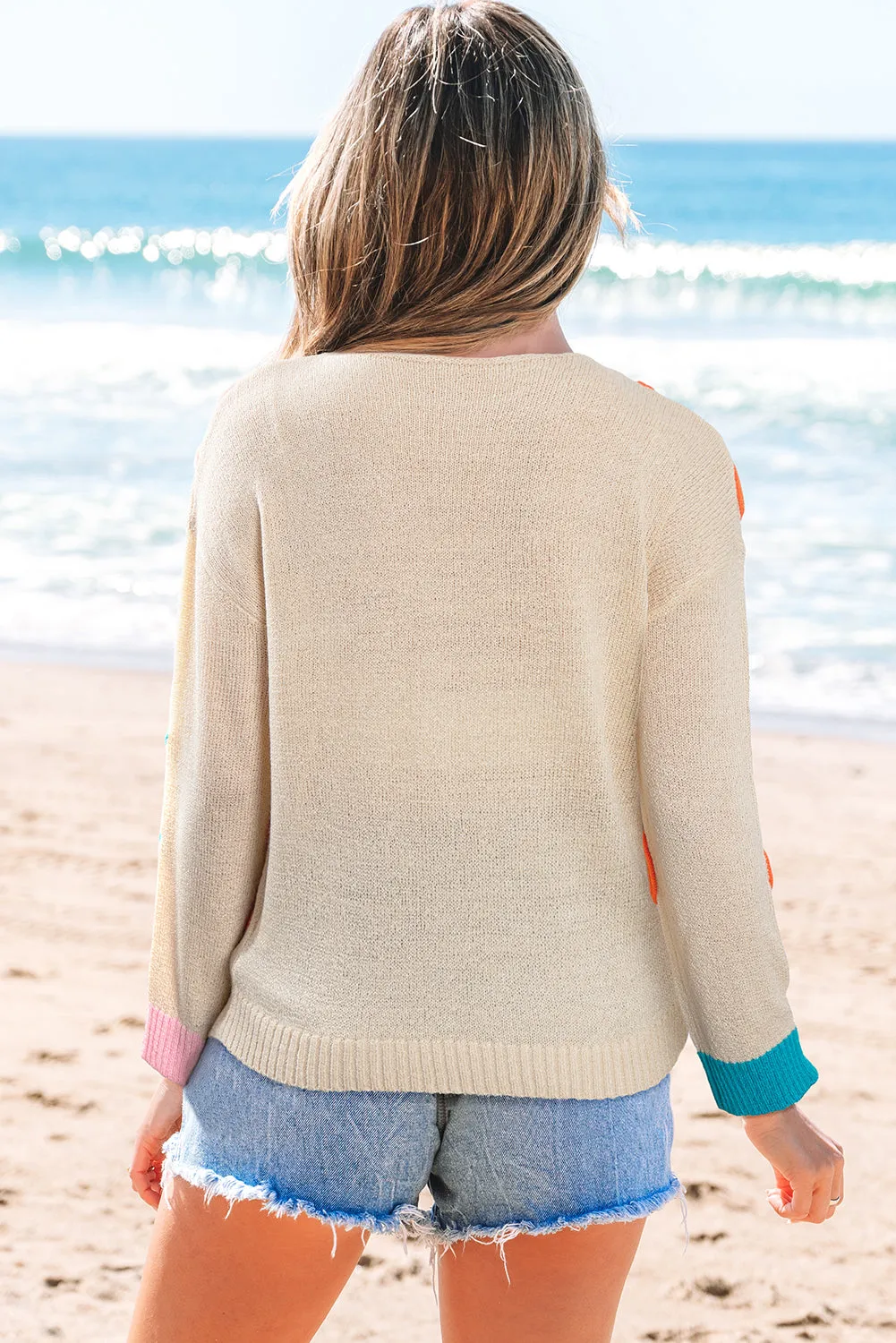 Threaded Pear Destiny Colorblock Cuffed Loose Sweater sold by Zulily product image thumbnail 2