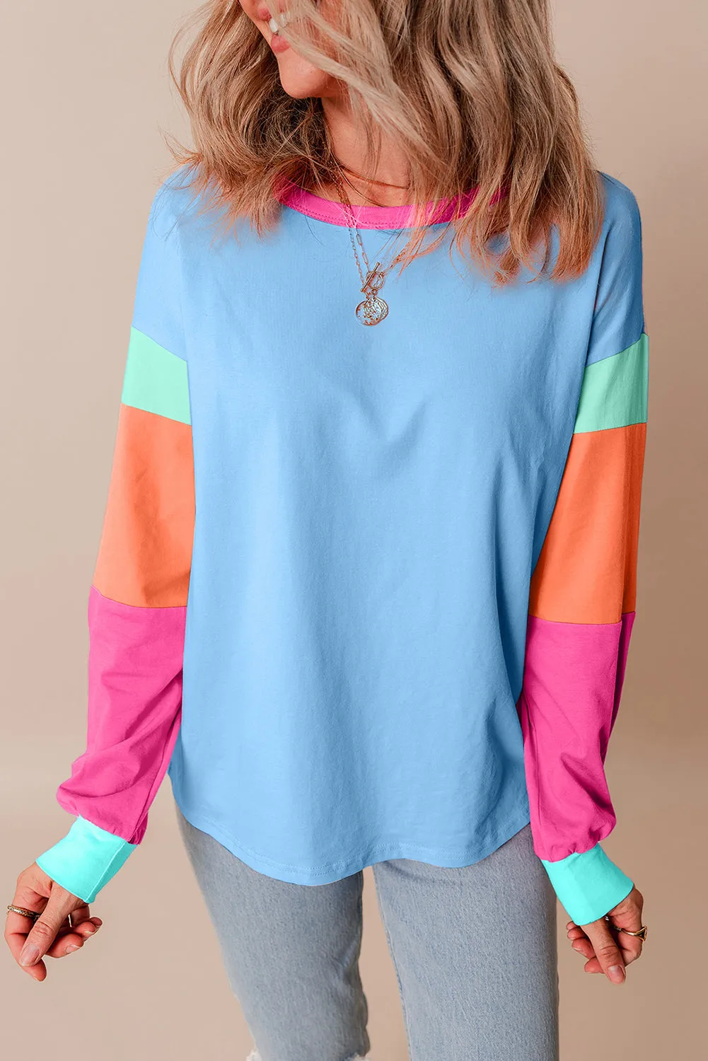 Threaded Pear Denver Sleeve Loose top Long Sleeve Top sold by Zulily product image thumbnail 4
