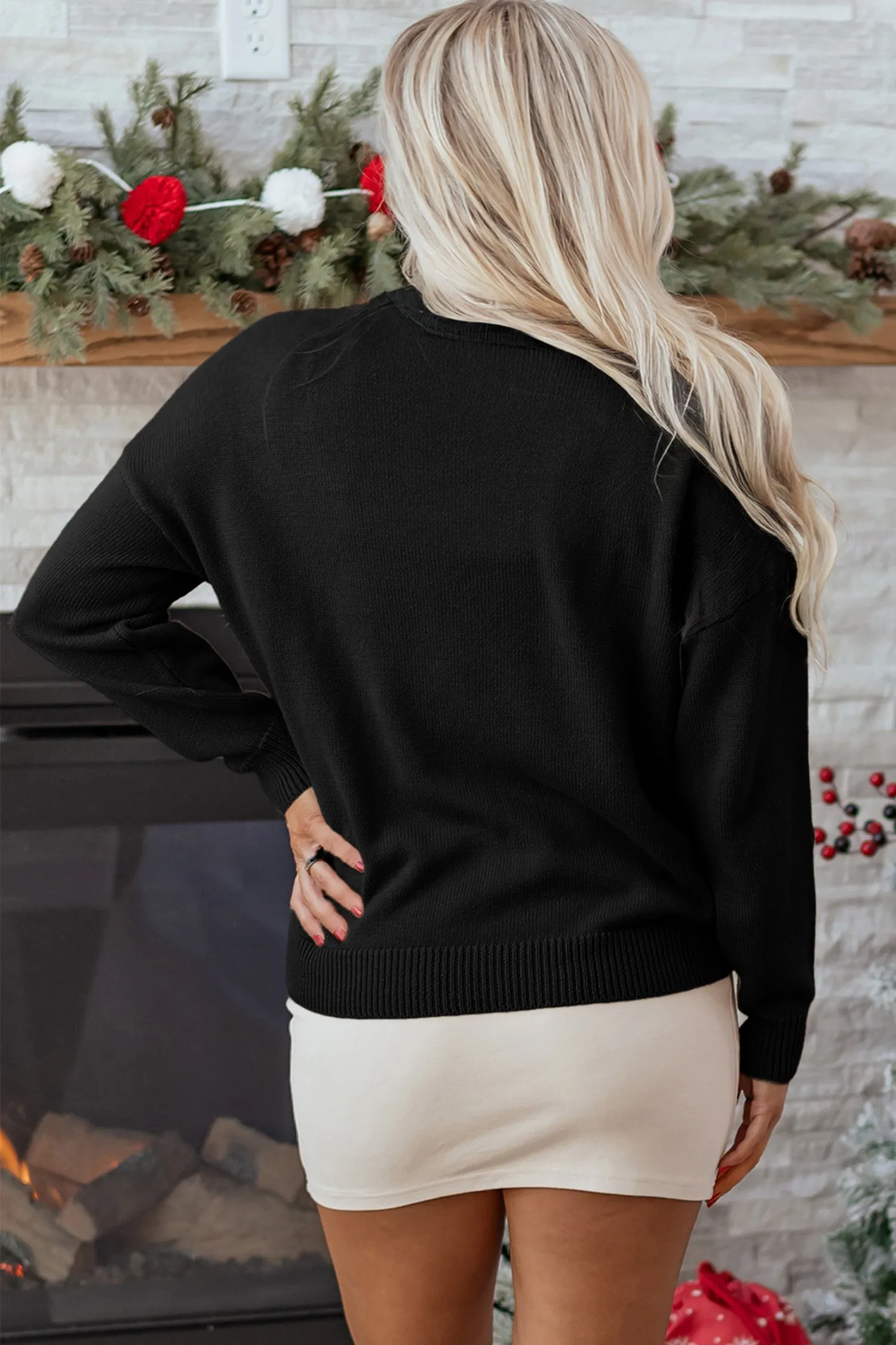 Threaded Pear Darcy Christmas Drop Shoulder Sweater sold by Zulily product image thumbnail 2