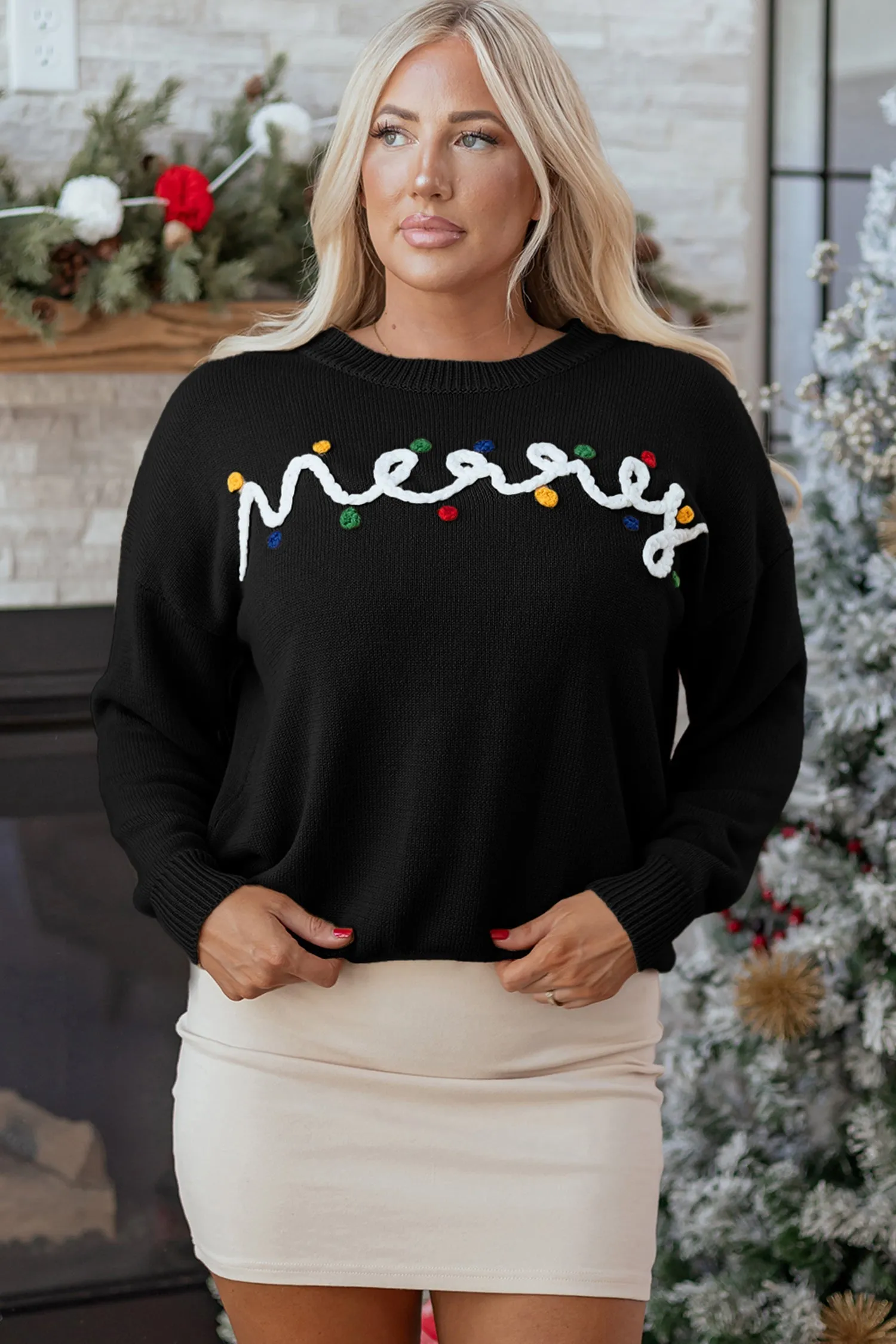 Threaded Pear Darcy Christmas Drop Shoulder Sweater sold by Zulily
