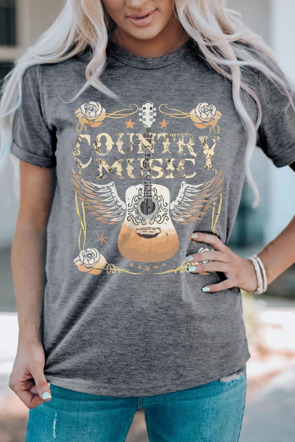 Threaded Pear COUNTRY MUSIC Guitar Tee sold by Zulily product image thumbnail 5