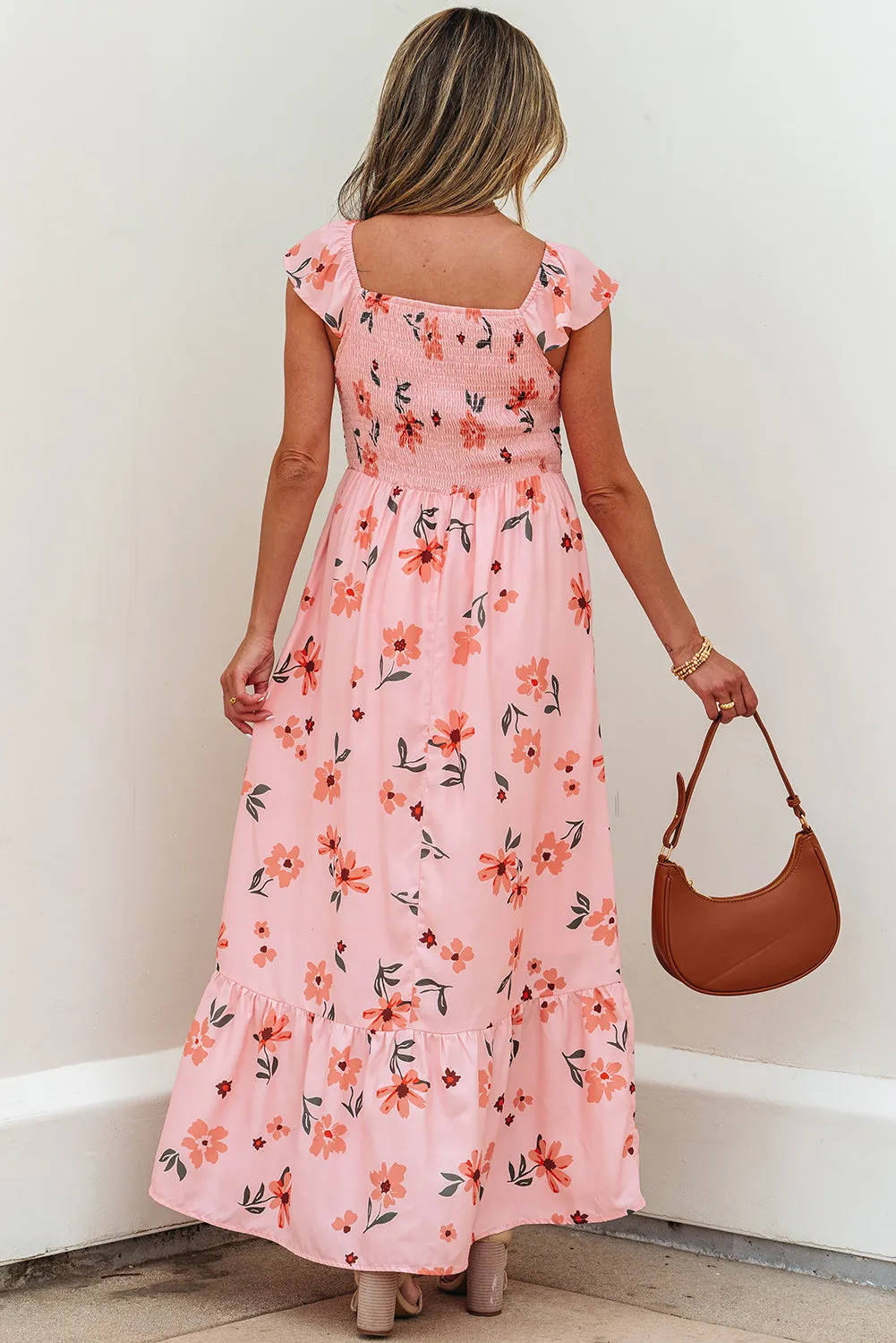 Threaded Pear Clare Floral High Waist Ruffle Hem Long Dress sold by Zulily product image thumbnail 2