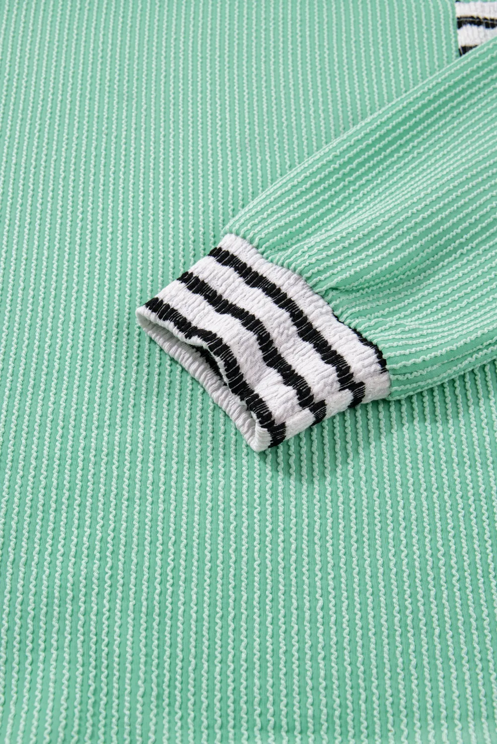 Threaded Pear Claire Contrast Striped Patchwork Long Sleeve Top sold by Zulily product image thumbnail 5