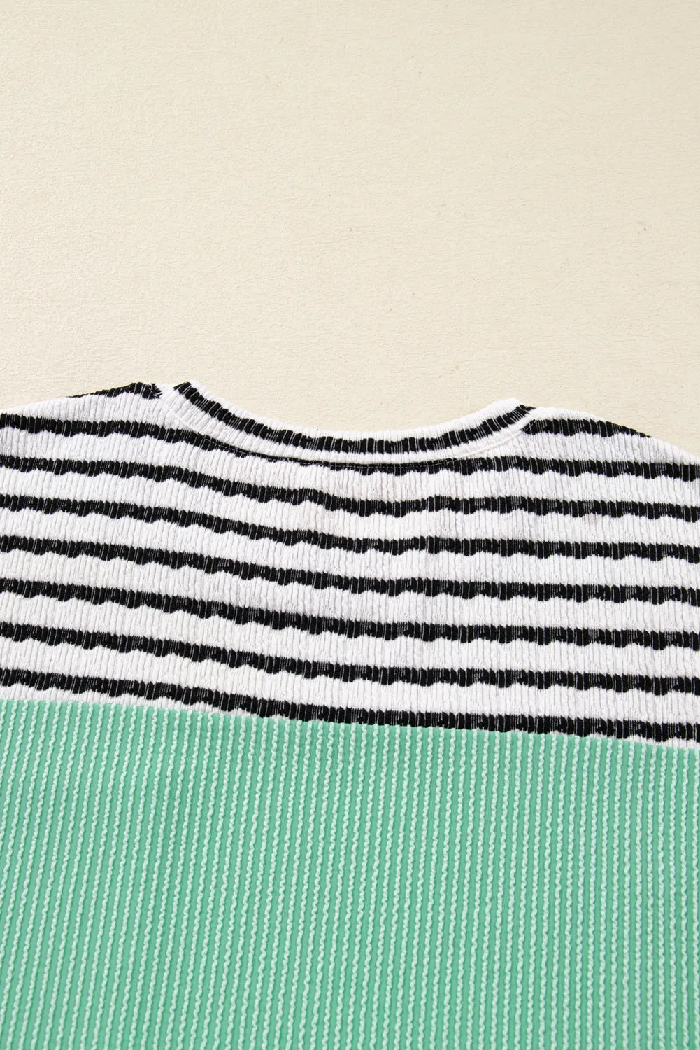 Threaded Pear Claire Contrast Striped Patchwork Long Sleeve Top sold by Zulily product image thumbnail 4