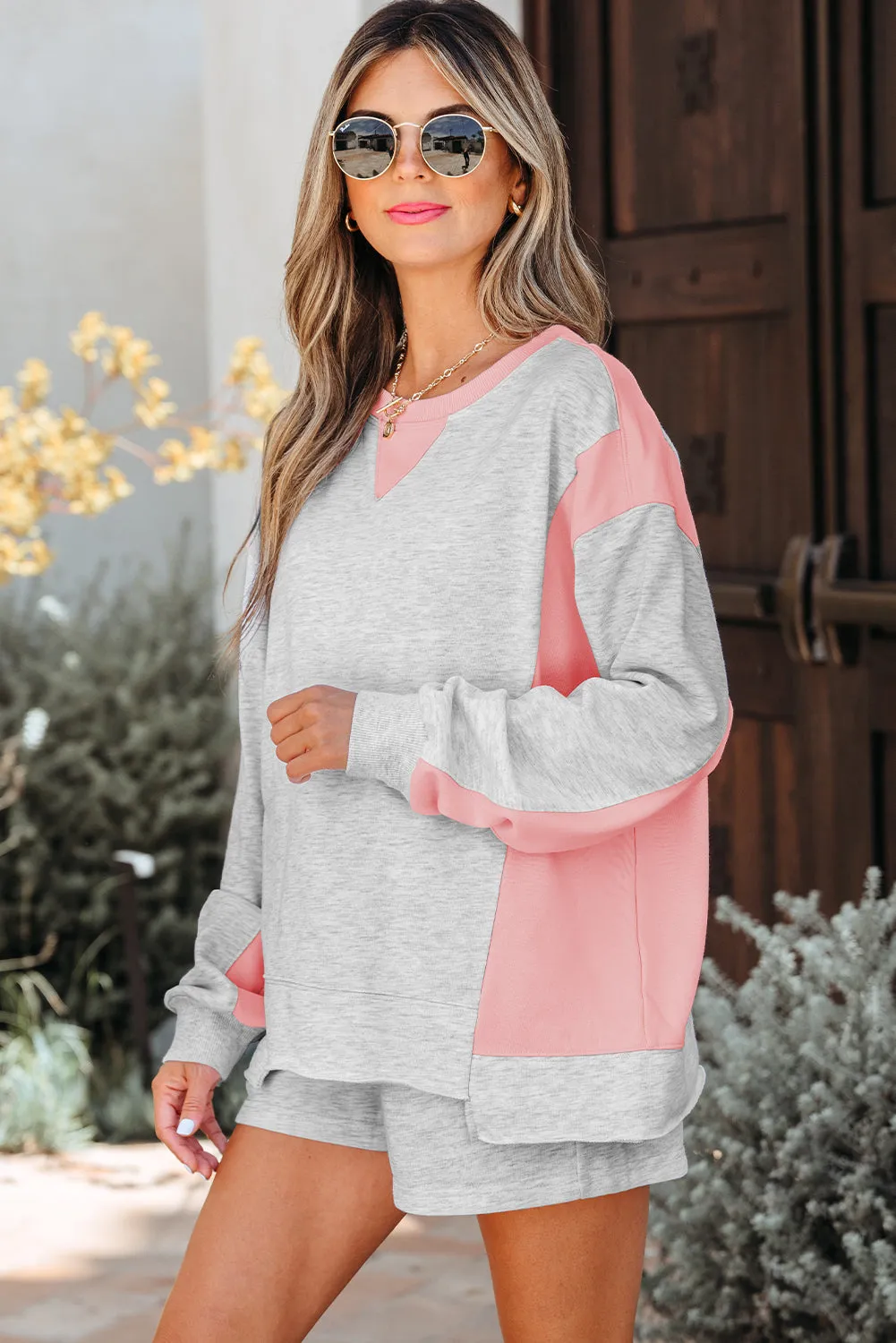 Threaded Pear Charlie Raw Hem Pullover and Casual Shorts Set sold by Zulily product image thumbnail 3