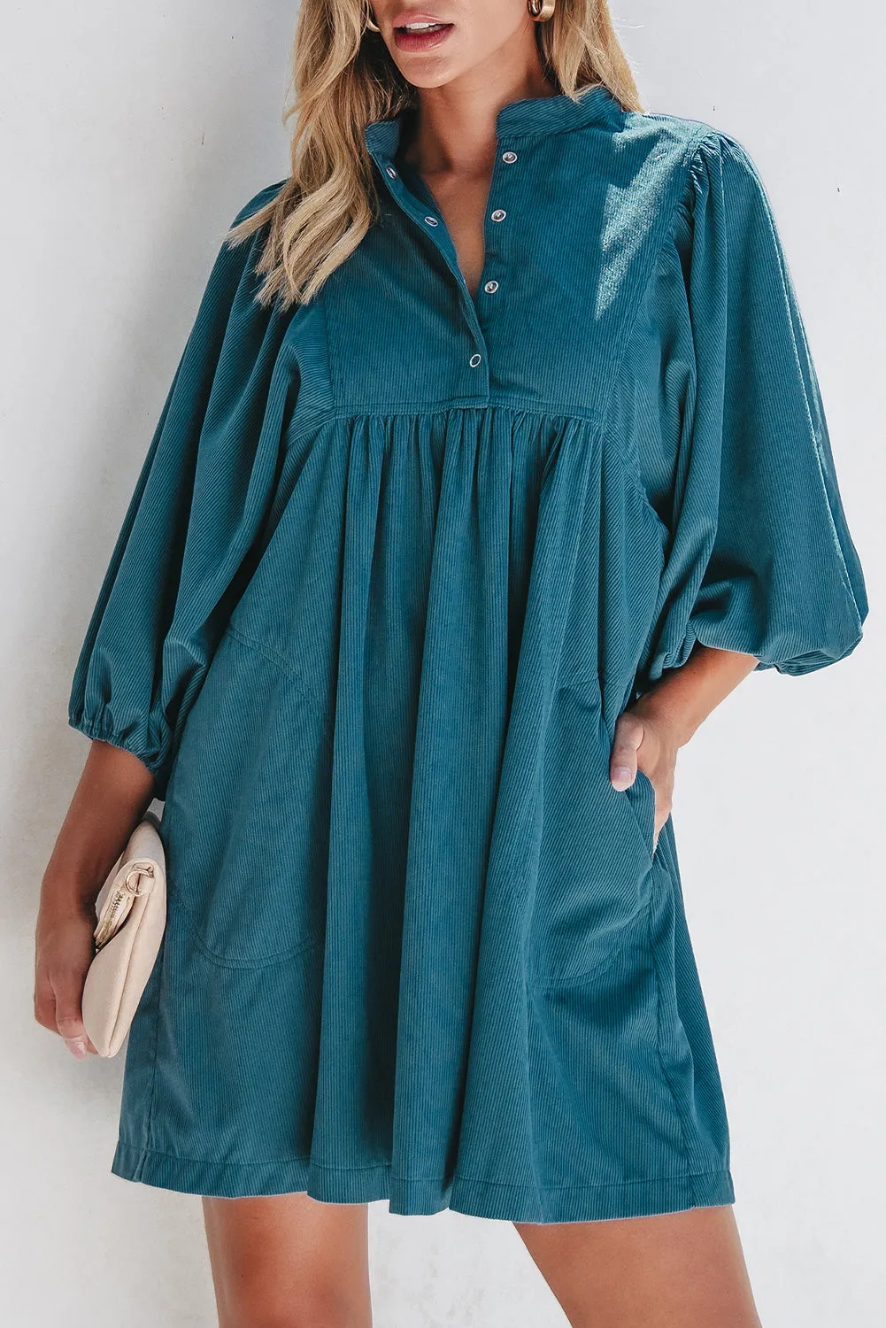 Threaded Pear Charlie Corduroy Button Dress sold by Zulily