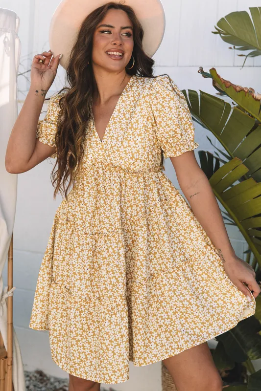 Threaded Pear Charleigh Floral Short Sleeve Mini Dress made by Threaded Pear