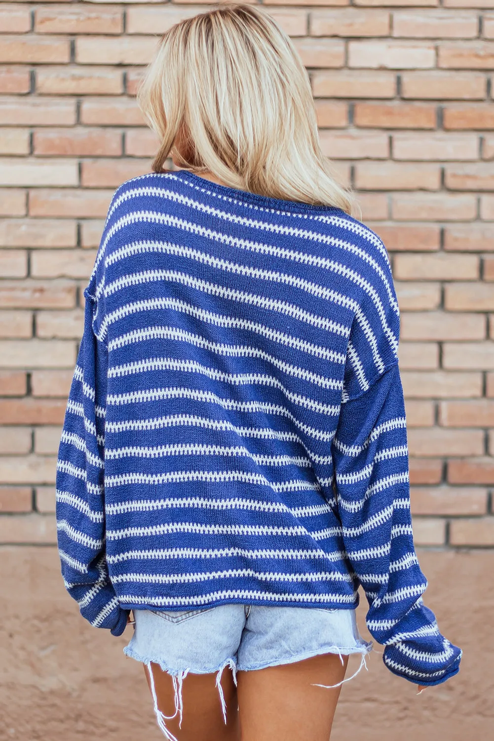 Threaded Pear Cadence Stripe Casual Sweater sold by Zulily product image thumbnail 2