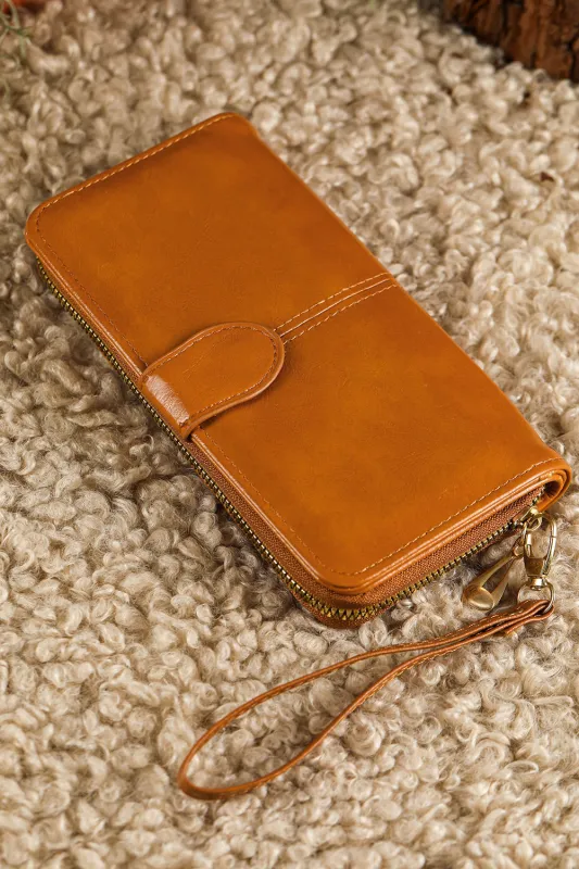Threaded Pear Bria Zip Around Wrist Strap Long Wallet made by Threaded Pear
