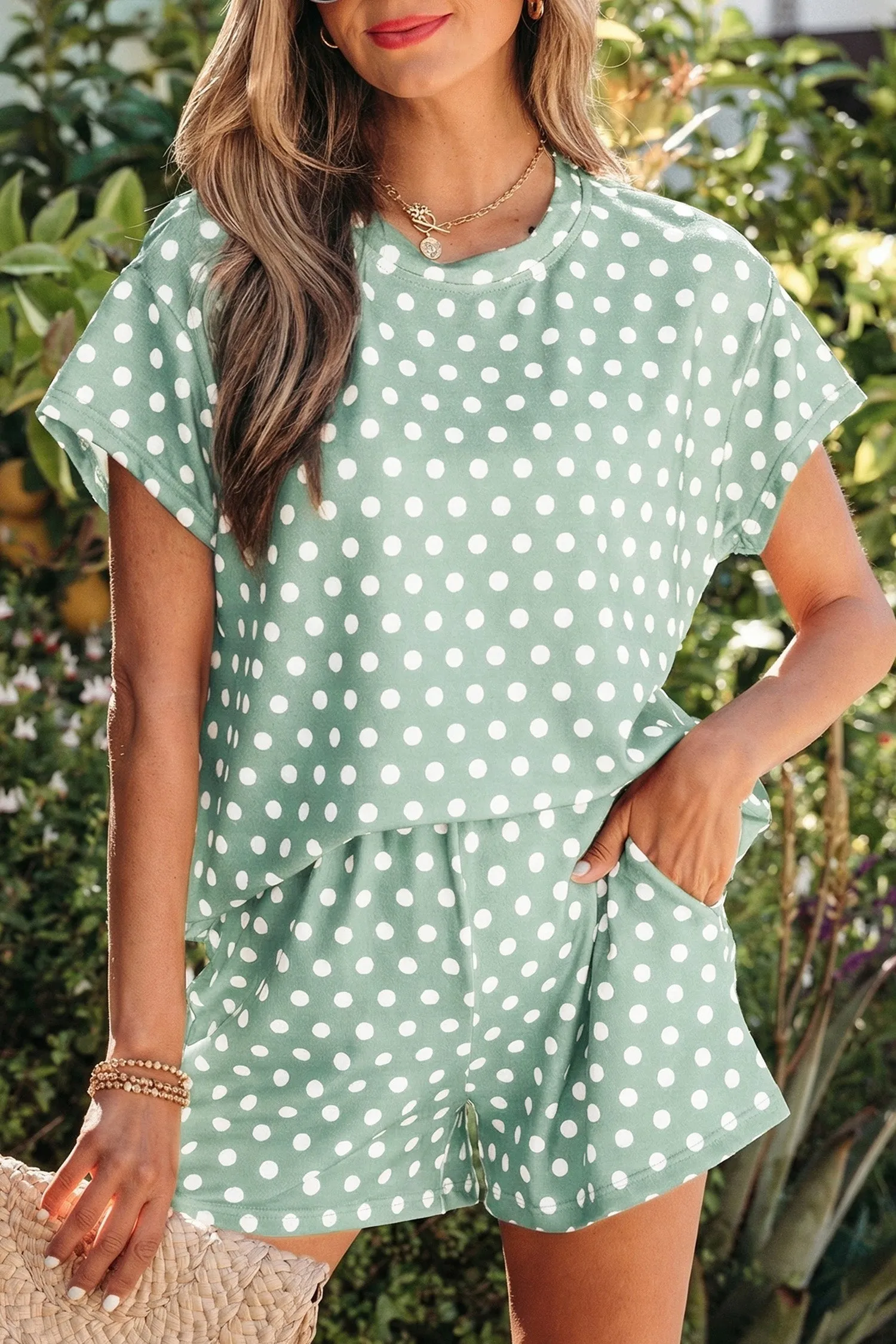 Threaded Pear Brittany Dot Print Short Set sold by Zulily product image thumbnail 5