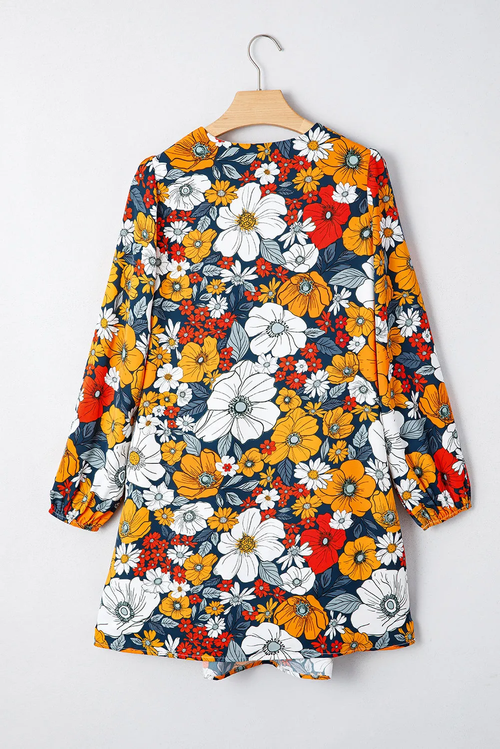 Threaded Pear Blakely Floral Long Sleeve Mini Dress sold by Zulily product image thumbnail 3