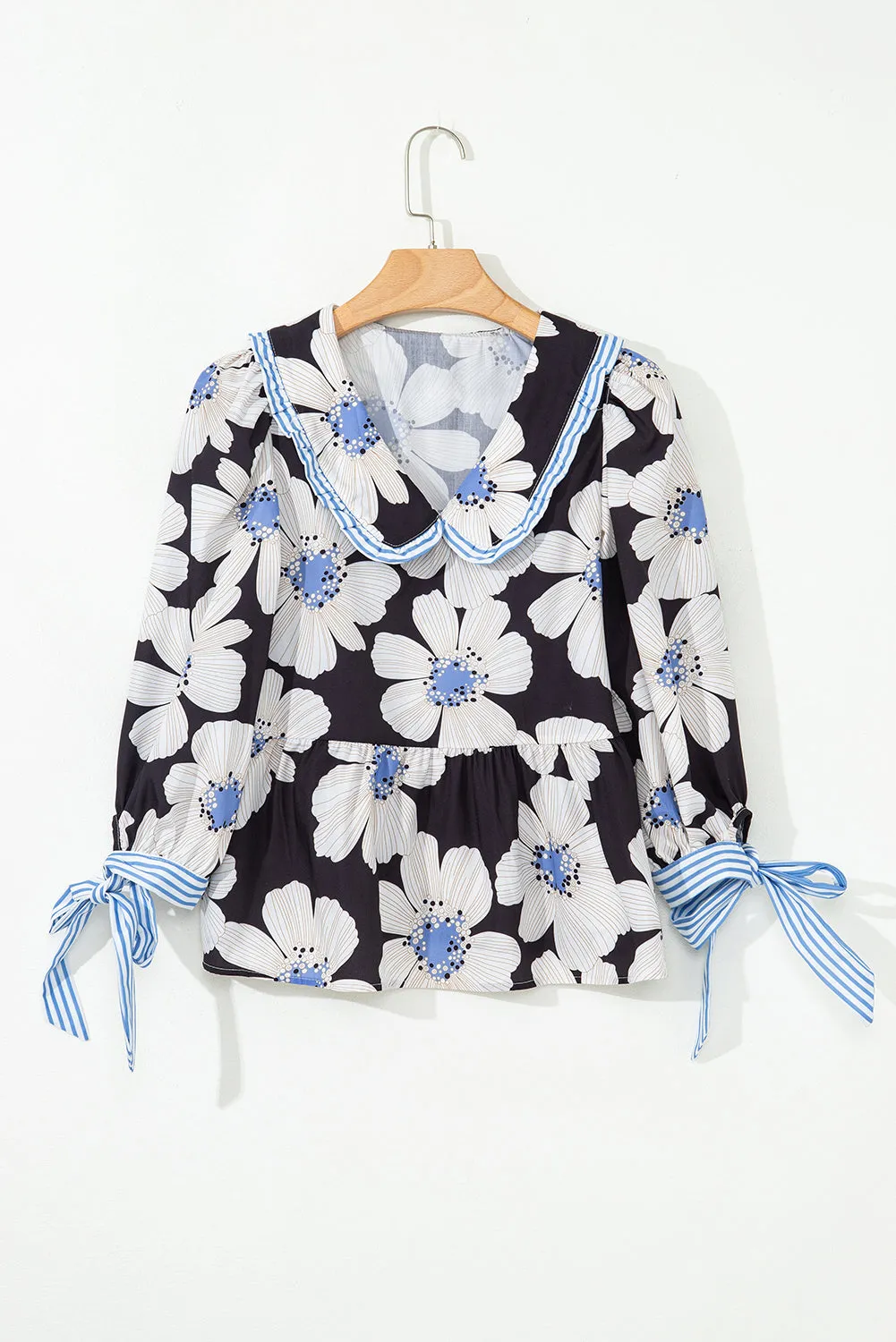 Threaded Pear Azariah Tie Sleeve Collared Blouse sold by Zulily product image thumbnail 4