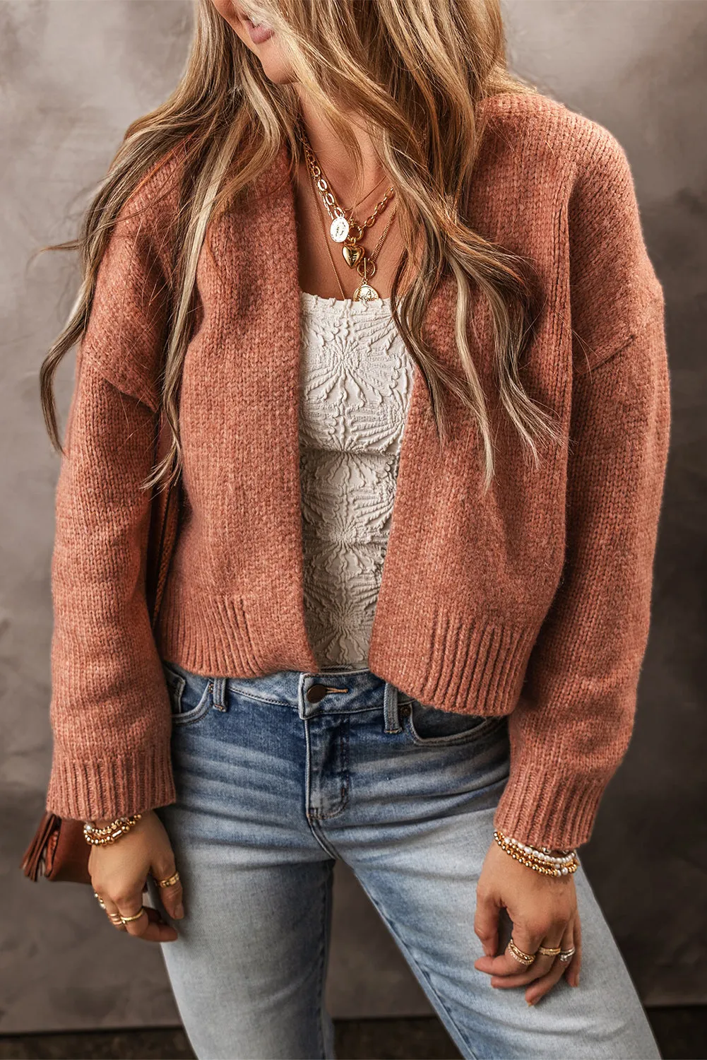 Threaded Pear Athena Open Front Cropped Cardigan sold by Zulily product image thumbnail 3