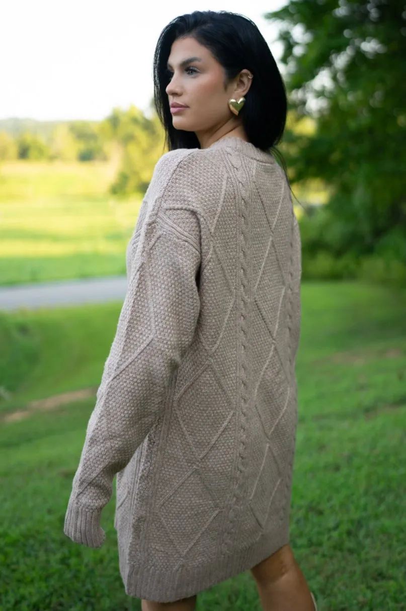 Threaded Pear Aura Cable Knit Sweater Dress sold by Zulily product image thumbnail 2