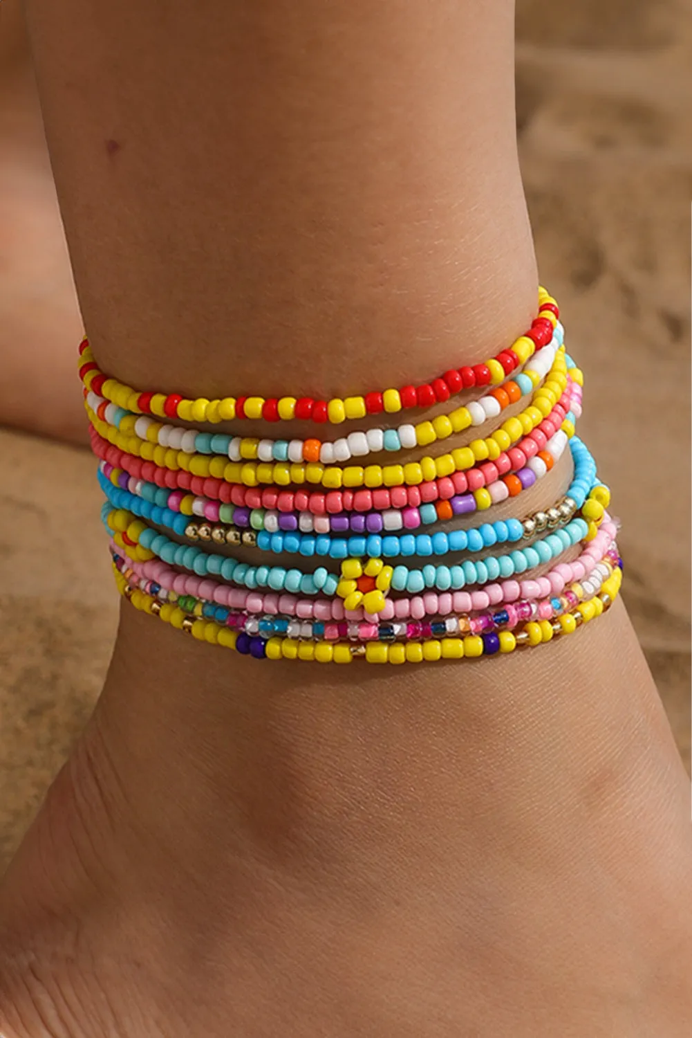 Threaded Pear Ashlyn Layered Beaded anklet Set sold by Zulily product image thumbnail 2