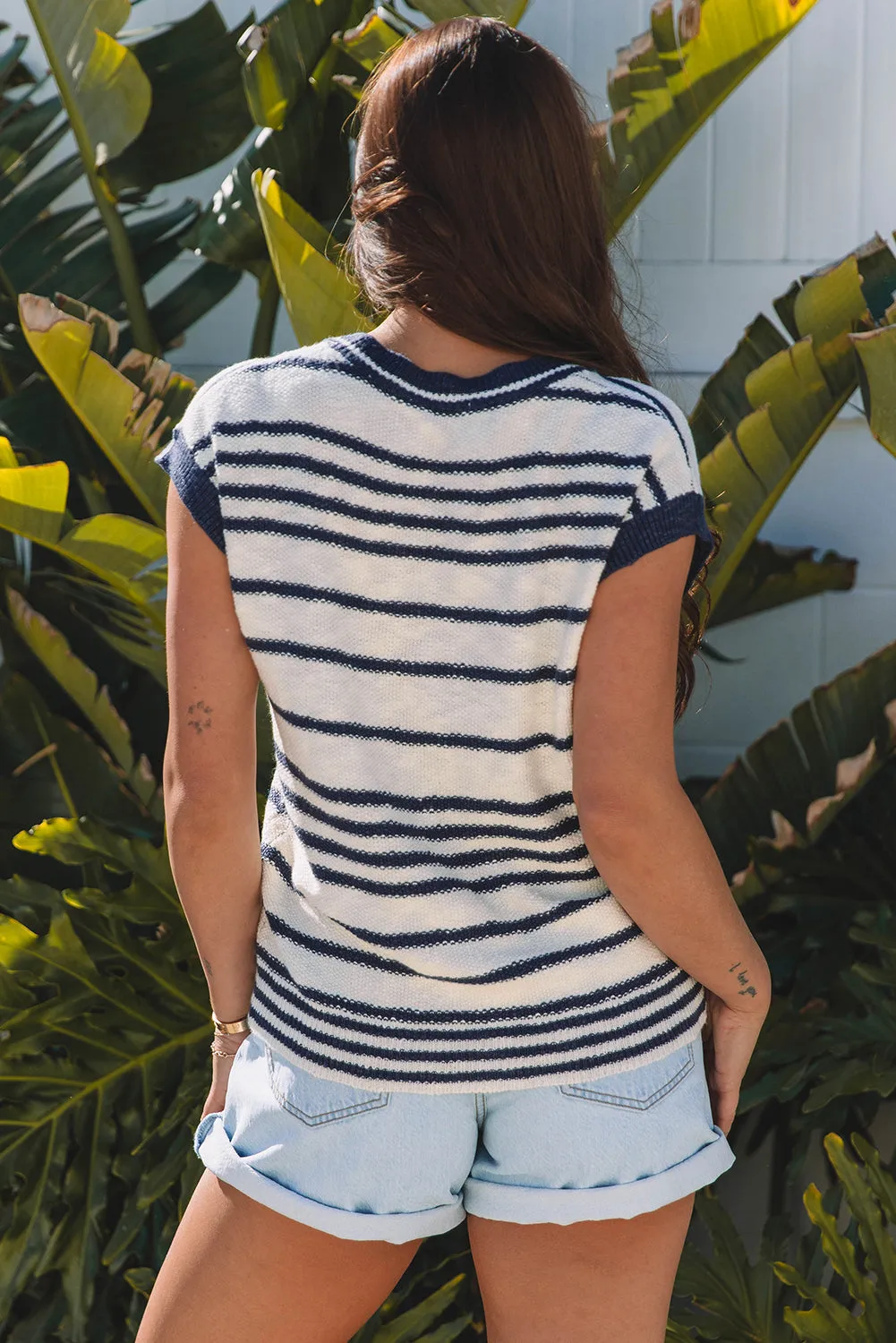 Threaded Pear Arlette Loose Buttoned V Neck Sweater Vest sold by Zulily product image thumbnail 2