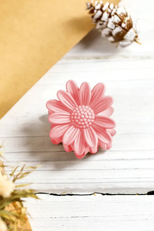 Threaded Pear Analeia Flower Frosted Hair Clawclip made by Threaded Pear