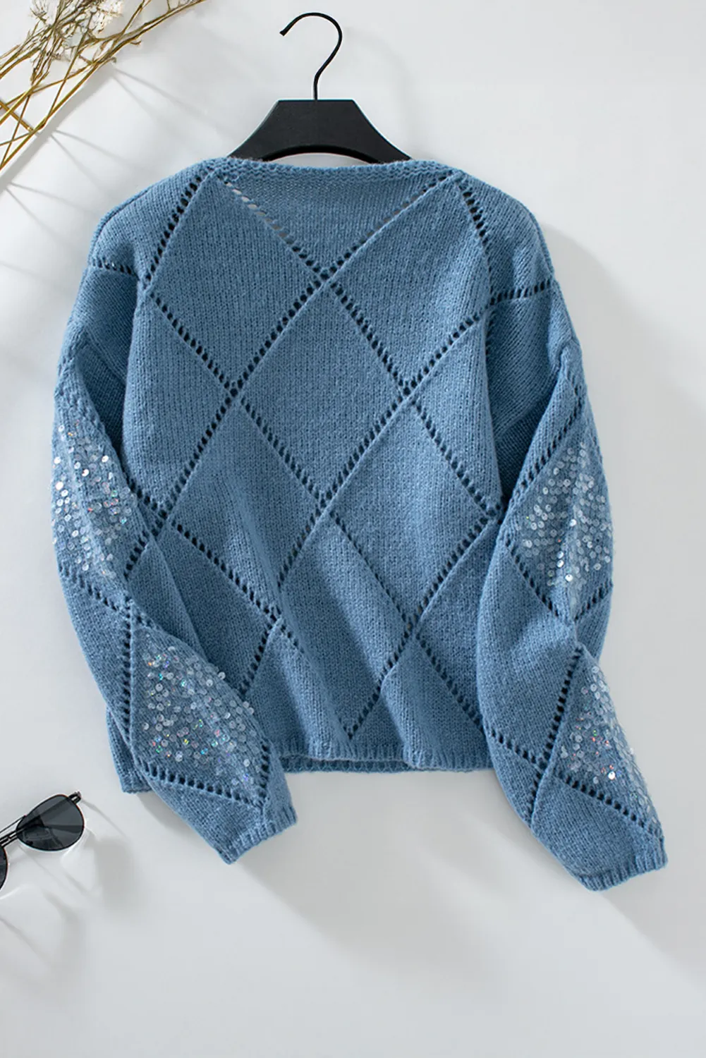 Threaded Pear Amelia Pattern Sequin Detail Sweater sold by Zulily