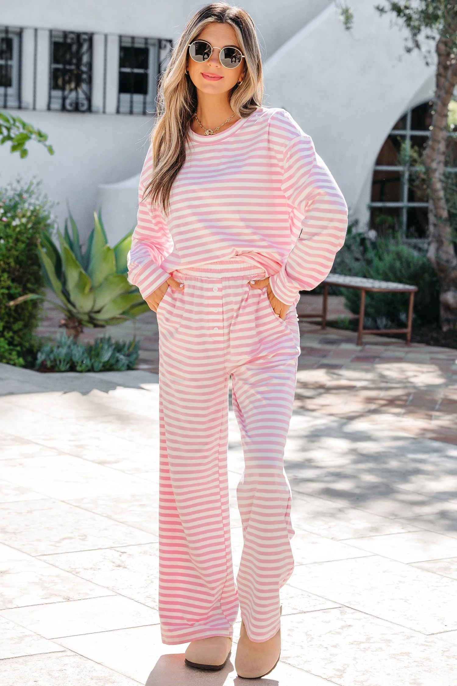 Threaded Pear Amber Stripe Drop Shoulder Set sold by Zulily