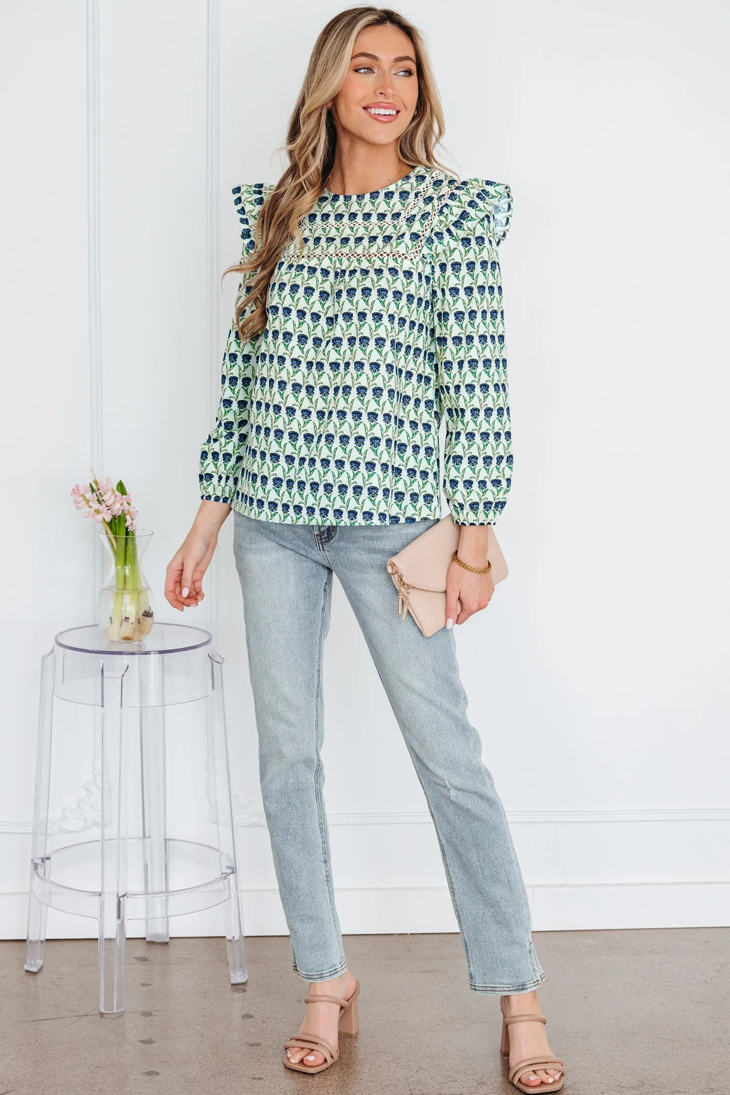 Threaded Pear Amalia Long Sleeve Blouse Long Sleeve Top sold by Zulily product image thumbnail 5