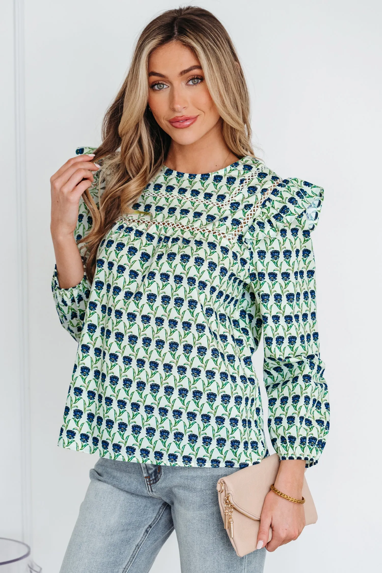 Threaded Pear Amalia Long Sleeve Blouse Long Sleeve Top sold by Zulily product image thumbnail 3