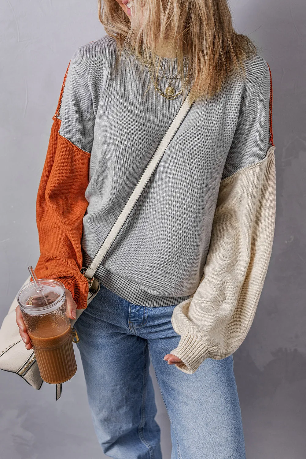 Threaded Pear Alejandra Sleeve Ribbed Trim Sweater sold by Zulily product image thumbnail 5