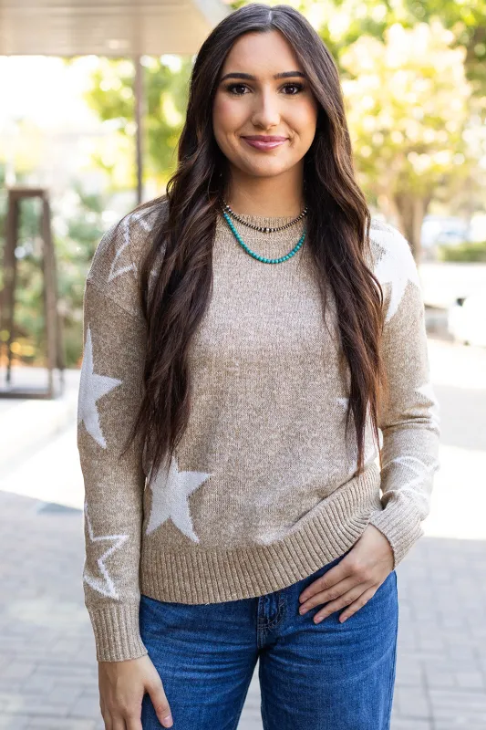 Threaded Pear Alani Star Pattern Sweater made by Threaded Pear
