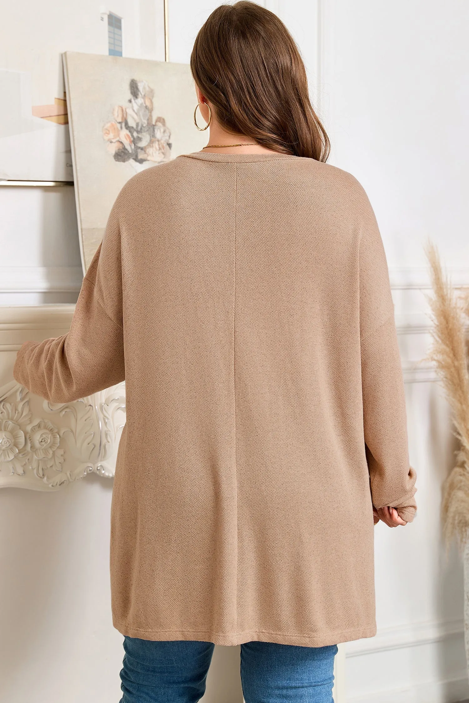 Threaded Pear Abby Shoulder Knit Tunic PLUS Top sold by Zulily product image thumbnail 2