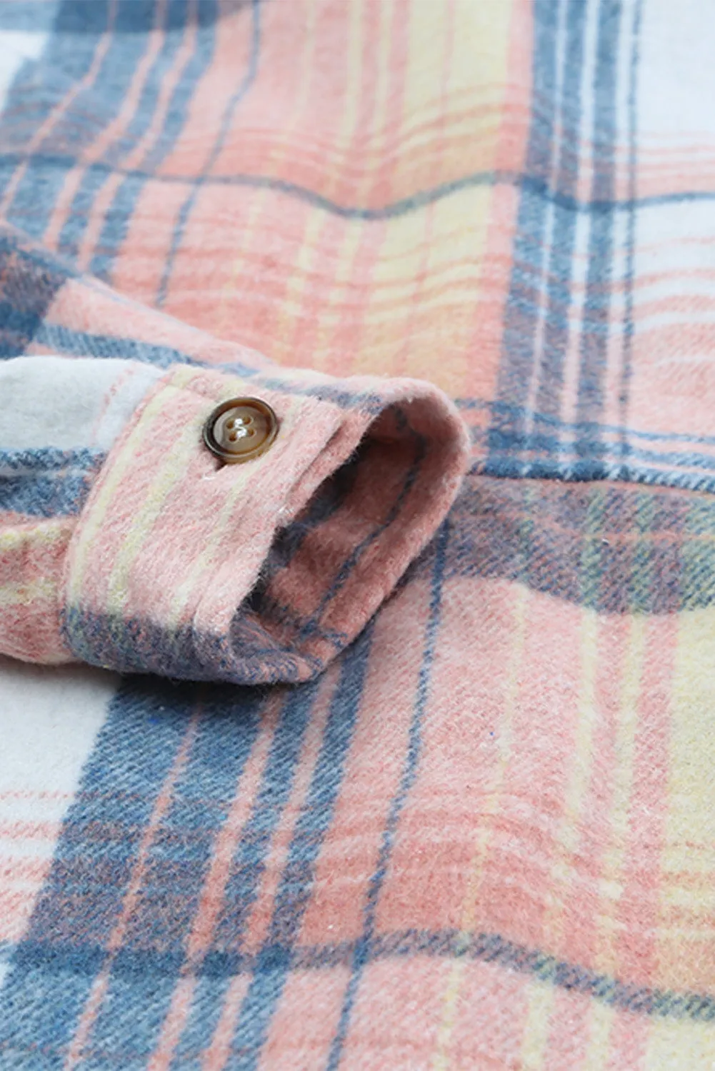 Threaded Pear Addison Plaid Flap Pockets Shacket sold by Zulily product image thumbnail 5