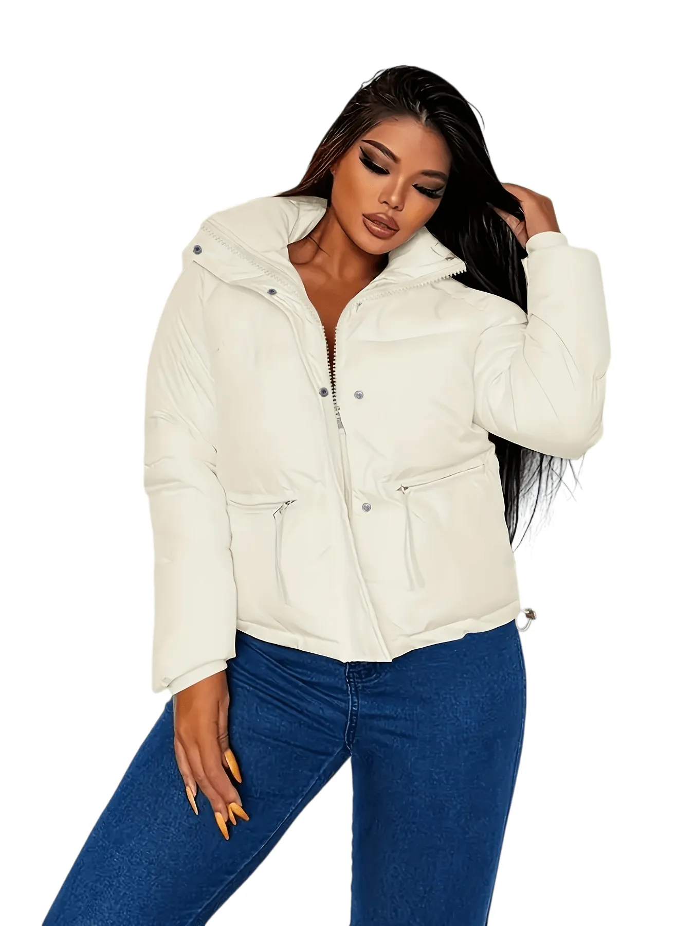 Chic YC Women's Casual Short Padded Coat sold by Zulily product image thumbnail 2