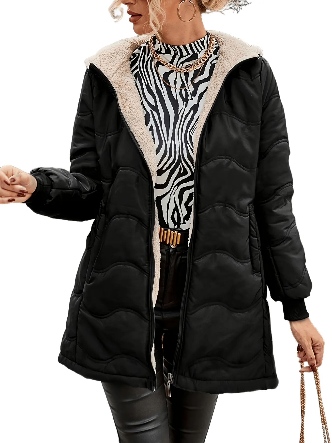 Chic YC Women's Reversible Hooded Puffer Jacket sold by Zulily