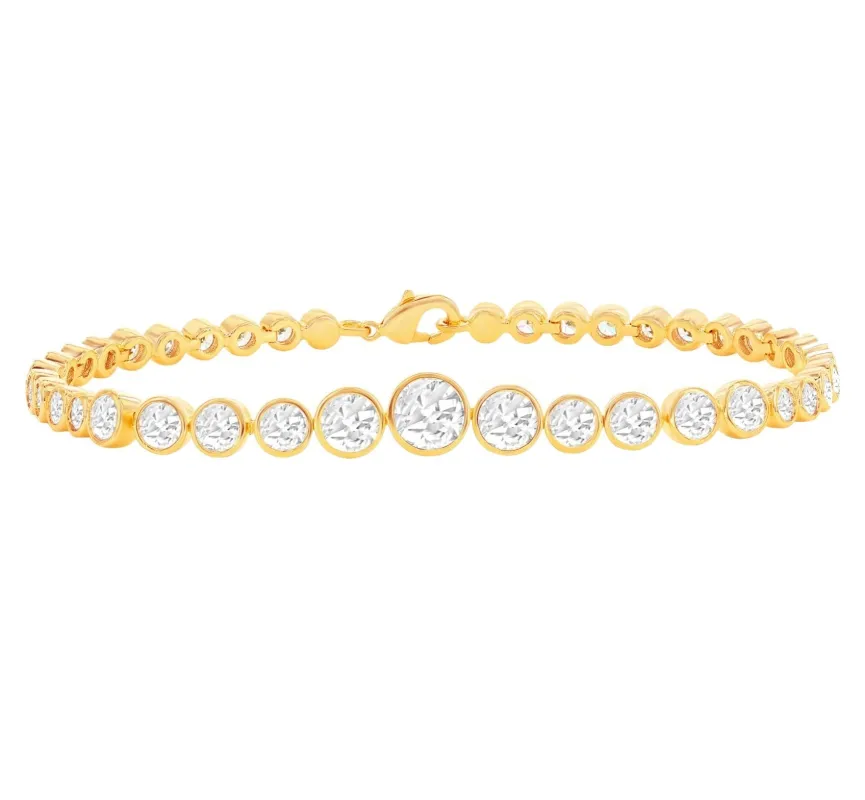 Graduated Round Cut Tennis Bracelet made by Zulily