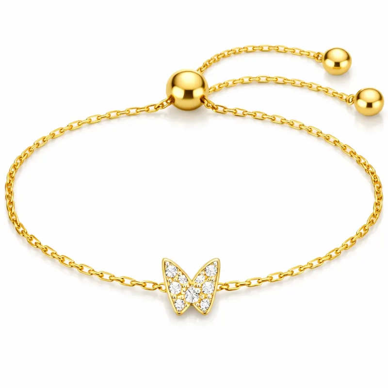 Gold-Tone Adjustable Butterfly Bracelet made by Zulily