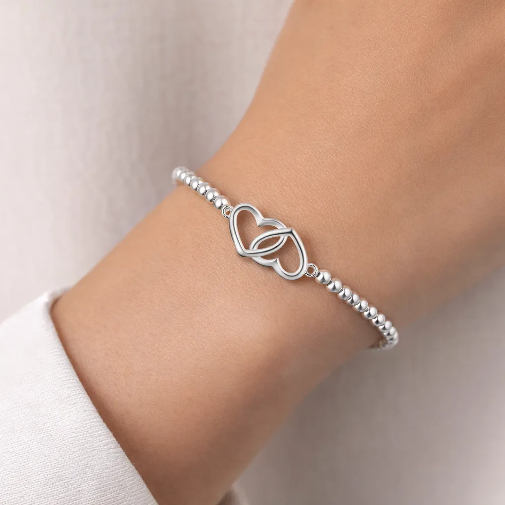 Beaded Intertwined Heart Bracelet sold by Zulily product image thumbnail 2