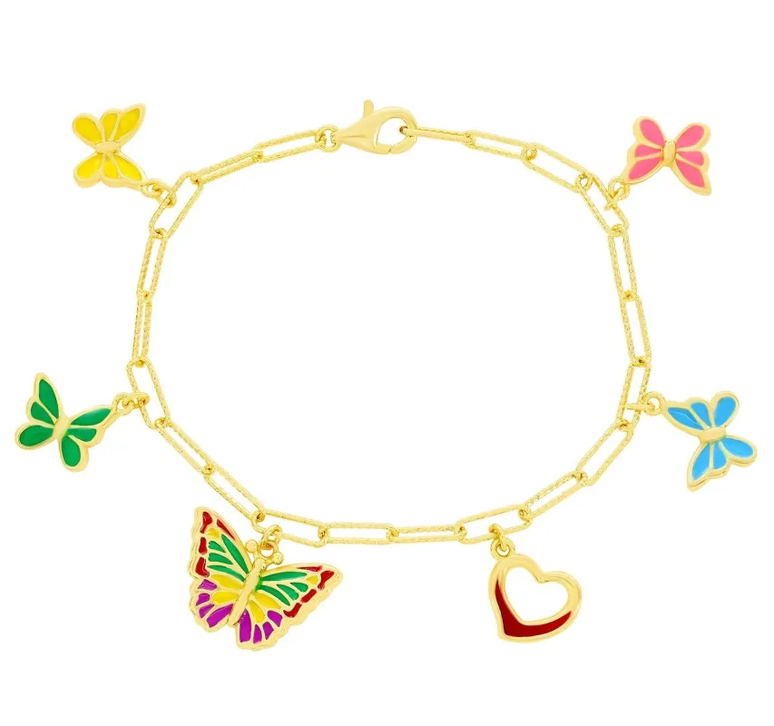 Heart and Butterfly Bracelet made by Zulily