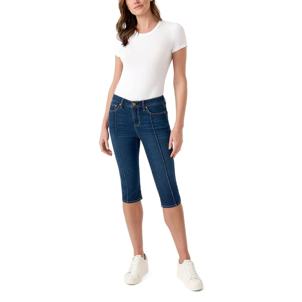 Seven7 Women's Pintuck Denim Skimmer sold by Zulily