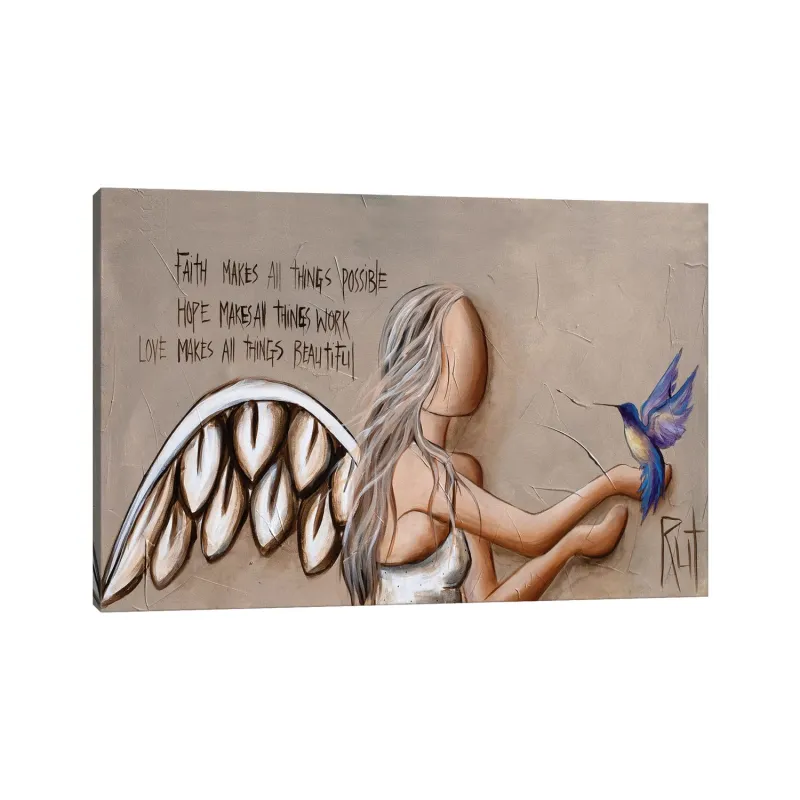 Faith Hope Love by Ruth's Angels - Canvas Gallery Wrap made by Zulily