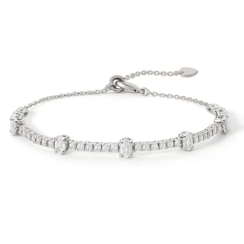 Gemstone Adjustable Bracelet in Ruby Sapphire Tanzanite Emerald Zircon 925 Sterling Silver Birthstone Tennis Bracelet Jewelry Gift for Women (White Zircon) sold by Zulily