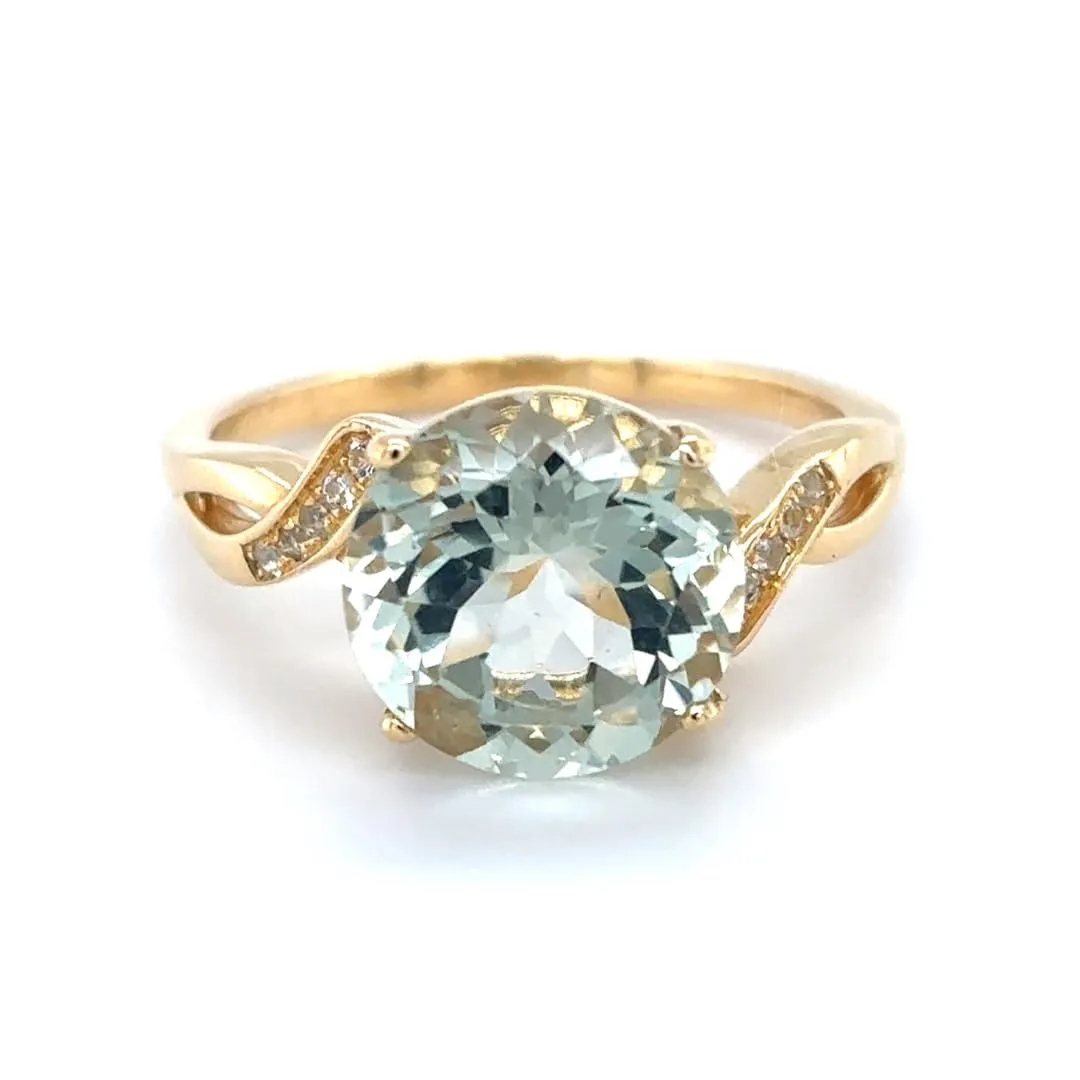 Genuine Green Amethyst Rings for Women 3.11 Carats Amethsyt Birthstone Jewelry for Women Prasiolite Ring February Birthstone Prasiolite Jewelry Gifts for Her sold by Zulily product image thumbnail 2