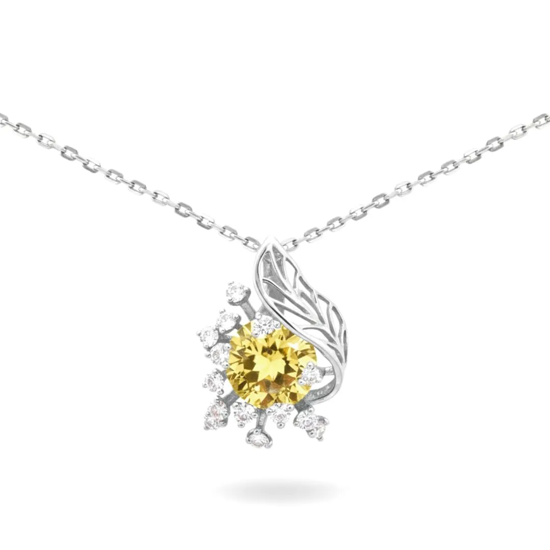 Snowflake Necklace for Women 4.31 Carats14K Gold Plated over Sterling Silver Snowflake Necklace Gold Plated Citrine Blue Topaz Jewelry November Birthstone Necklaces for Women sold by Zulily product image thumbnail 2