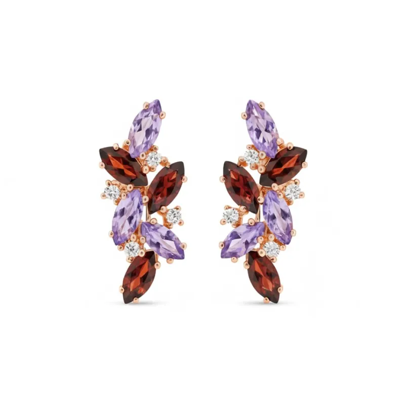 Valentine’s gift for daughter Marquise Cut Leaf Earrings for Women Sterling Silver Gold Plated Jewelry Gift made by Zulily