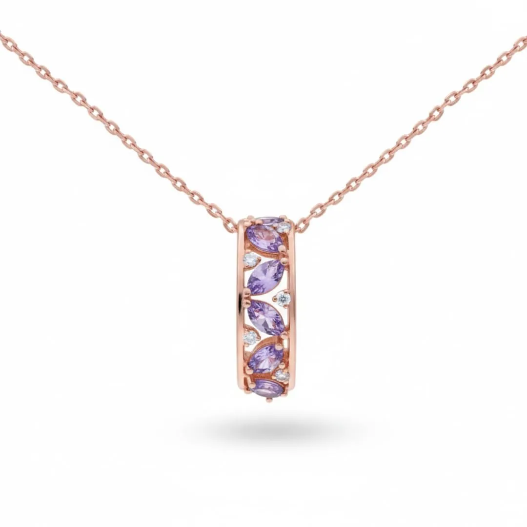 Barrel Necklaces for Women Vertical Bar Necklaces for Women Amethyst Necklace 14K Gold Plated over Sterling Silver Bar Pendant Necklace February Birthstone Jewelry sold by Zulily