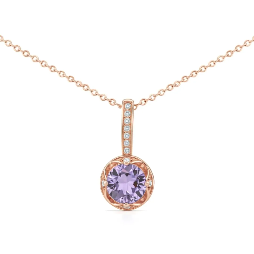 Vertical Necklaces for Women Amethyst Citrine Garnet Necklace Sterling Silver Floating Necklace for Women January February and November Birthstone Jewelry for Women Gift sold by Zulily