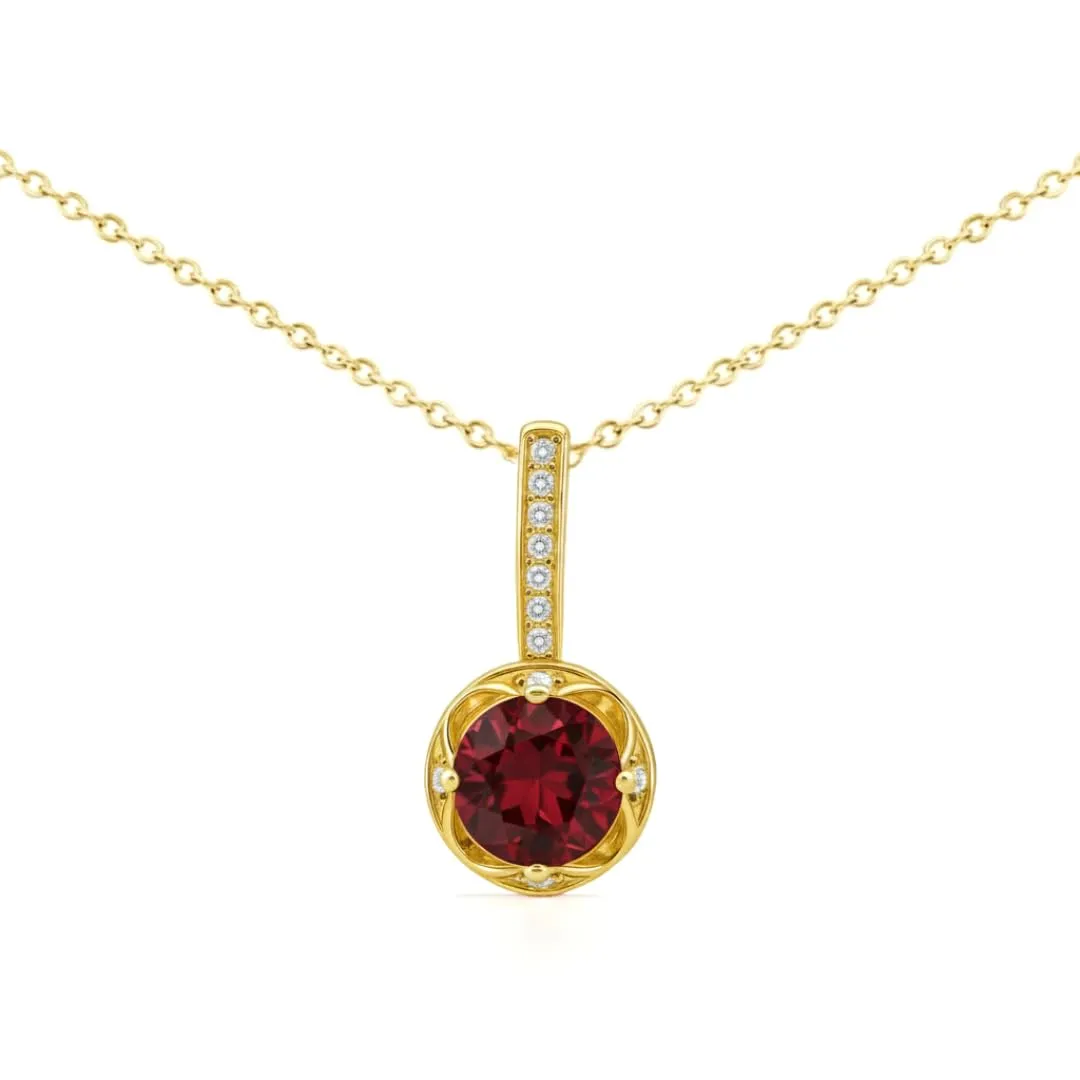 Vertical Necklaces for Women Amethyst Citrine Garnet Necklace Sterling Silver Floating Necklace for Women January February and November Birthstone Jewelry for Women Gift sold by Zulily product image thumbnail 3