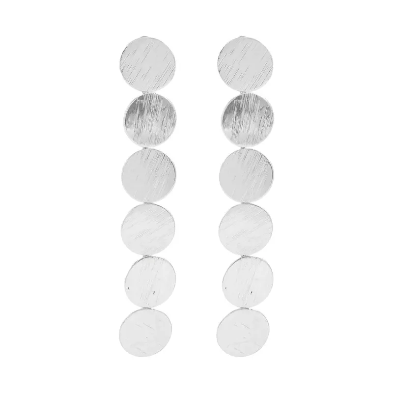 Silvertone Tiered Sequin Drop Earrings made by Zulily