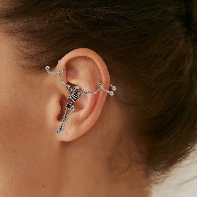 Blacktone Skeleton Ear Cuff made by Zulily