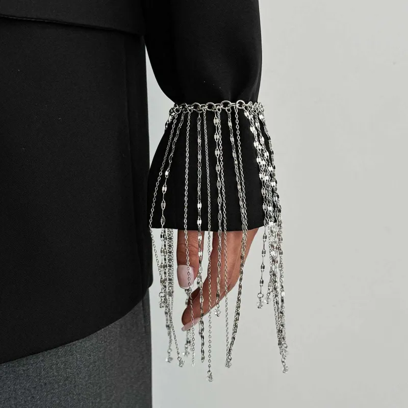 Acrylic & Silvertone Tassel Bracelet made by Zulily